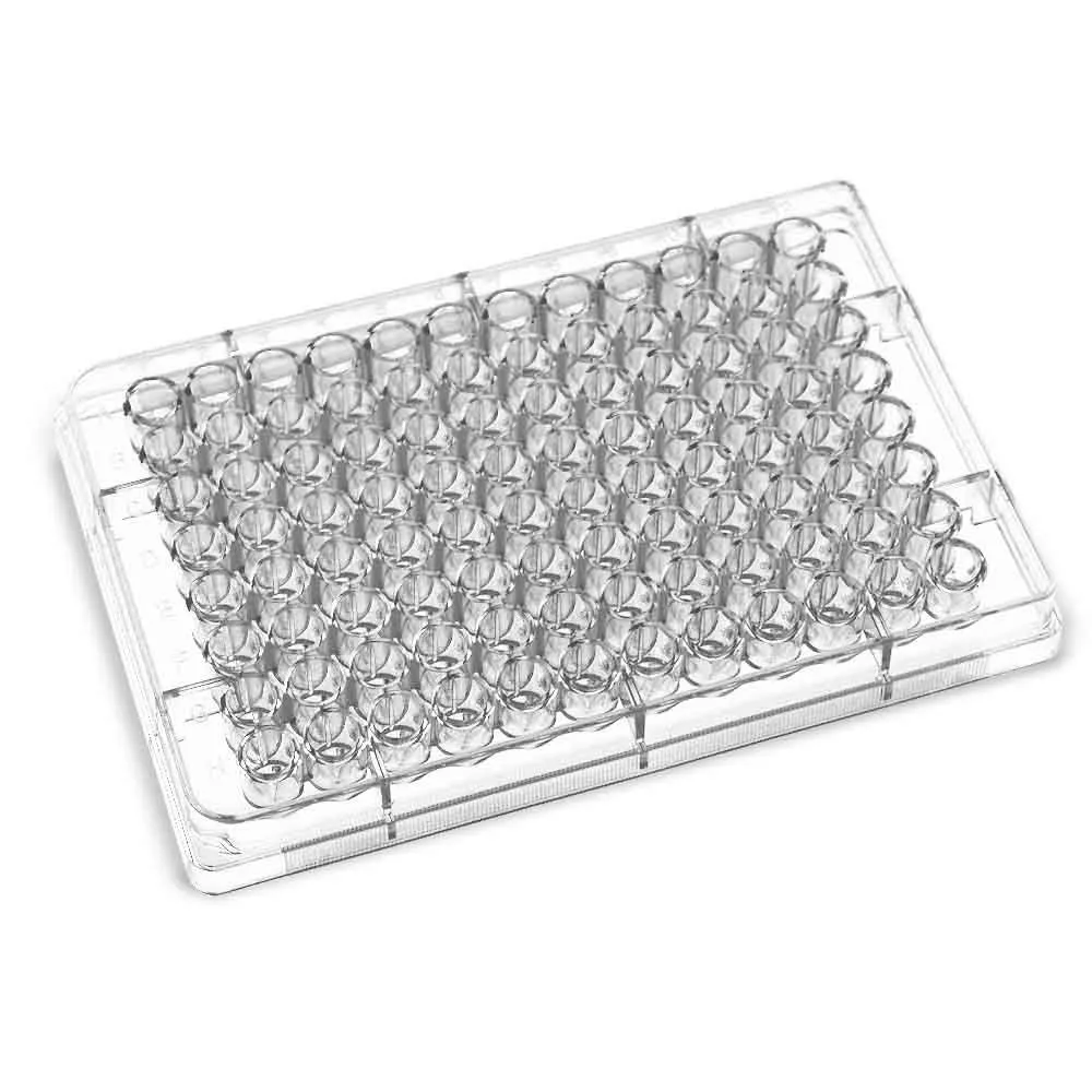 Microplaca de Microtitulação 96 Poços Fundo Chato com Tampa Estéril
